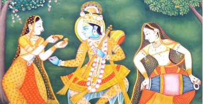 Pichwai Painting ~ Radha. Krishan { 2' X 3' }